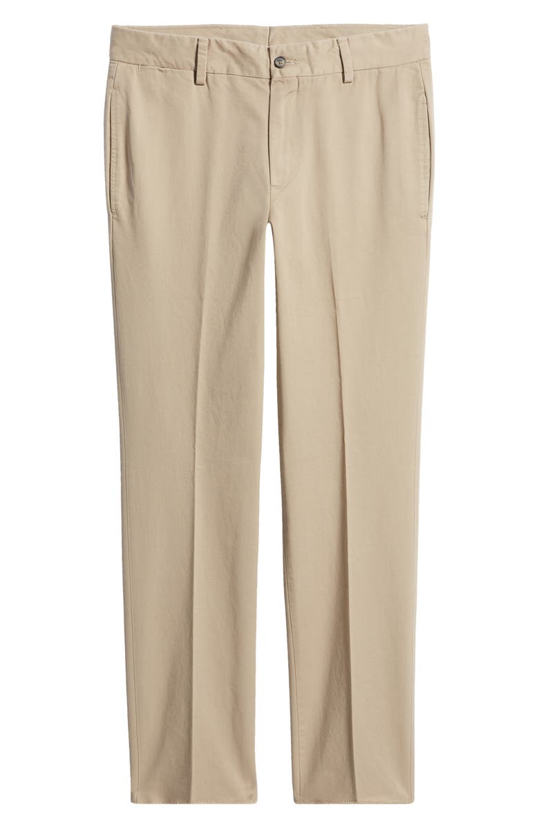 Berle Charleston Khakis Trim Fit Cotton Twill Chinos, Alternate, color, Khaki