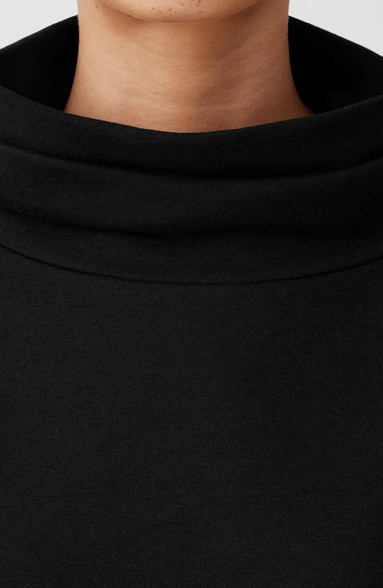 Eileen Fisher Drapey Funnel Neck Top, Alternate, color, Black