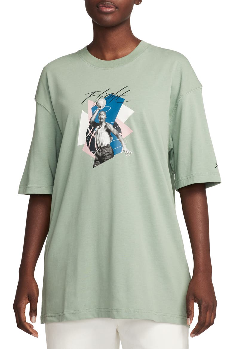Flight Oversize Graphic T-Shirt, Main, color, JADE SMOKE