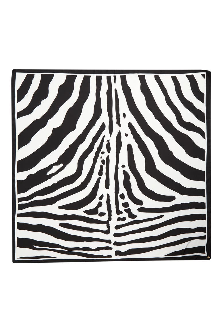 Zebra Scarf, Alternate, color, JET