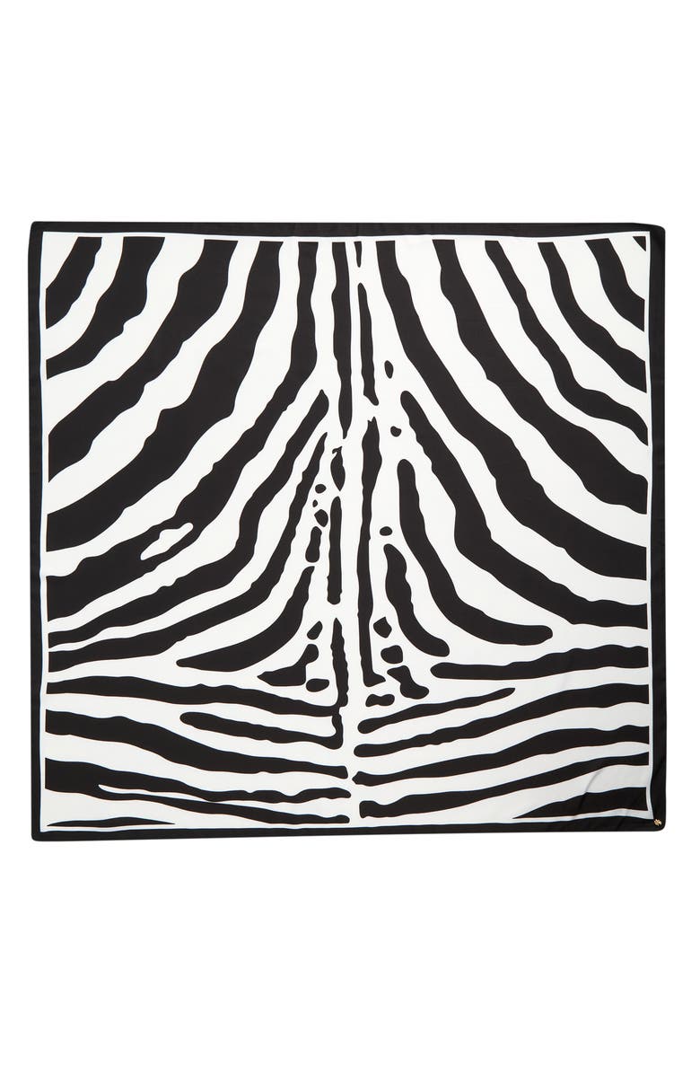 Lele Sadoughi Zebra Scarf, Alternate, color, Jet