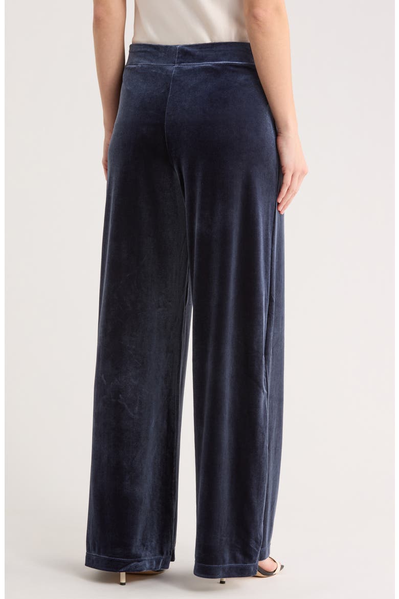 Velvet Wide Leg Pants, Alternate, color, SAPPHIRE