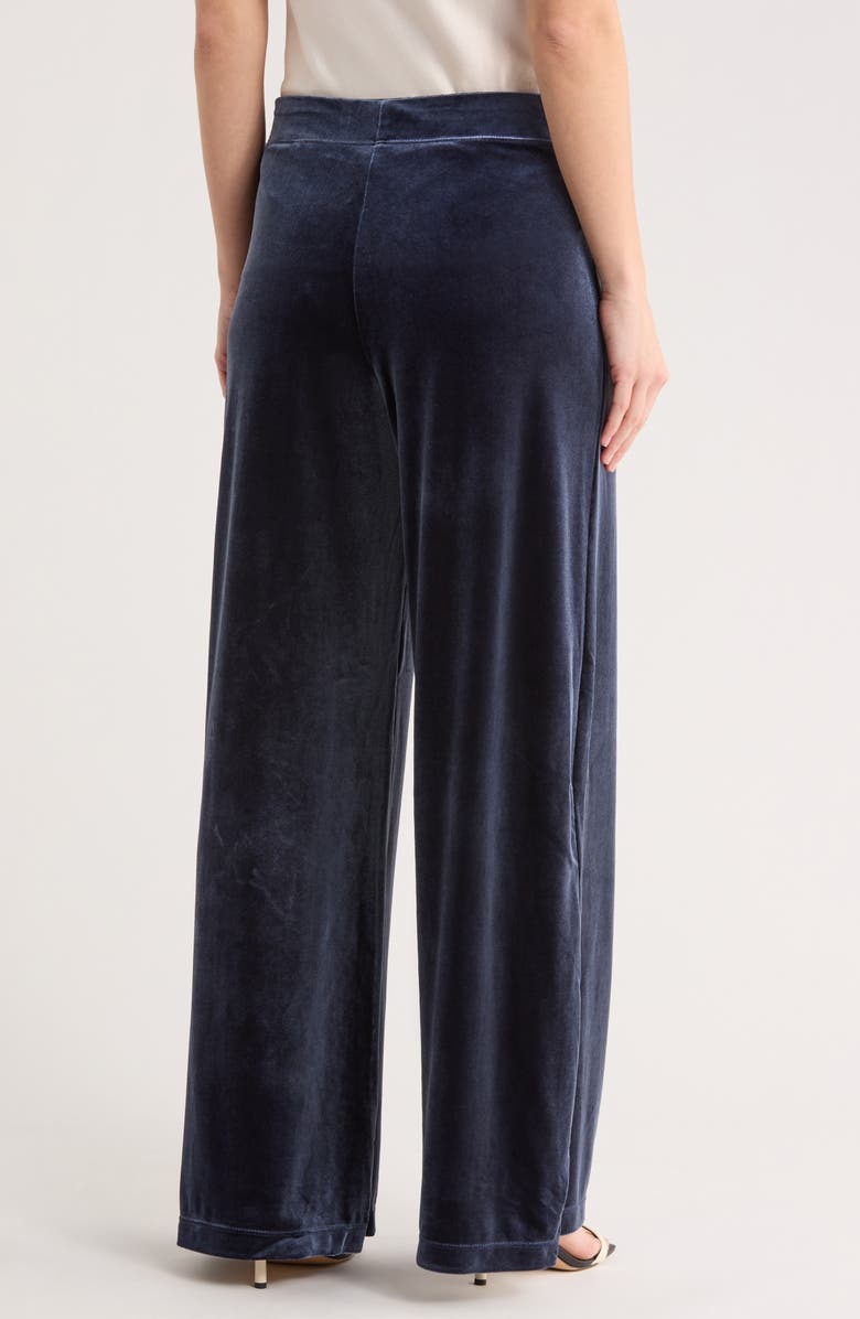 MAX STUDIO Velvet Wide Leg Pants, Alternate, color, Sapphire