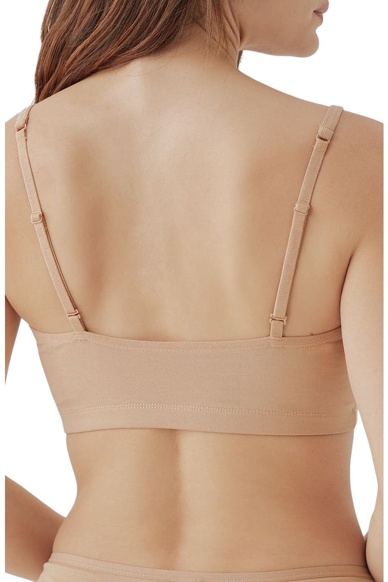 Organic Cotton Everyday Strappy Scoop Bralette, Alternate, color, Sesame