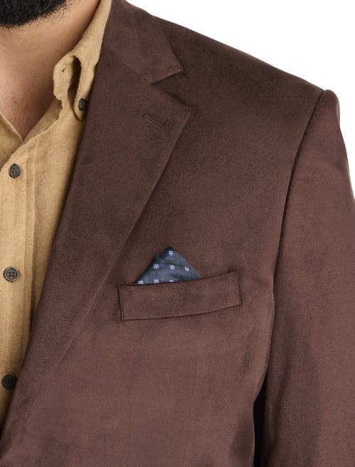 Oak Hill By Dxl Big & Tall Faux-suede Sport Coat In Brown