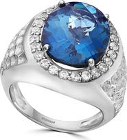 EFFY London Blue Topaz & Cubic Zirconia Ring