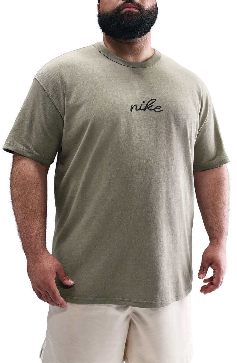 Nike Script Graphic T-Shirt, Main, color, Light Army