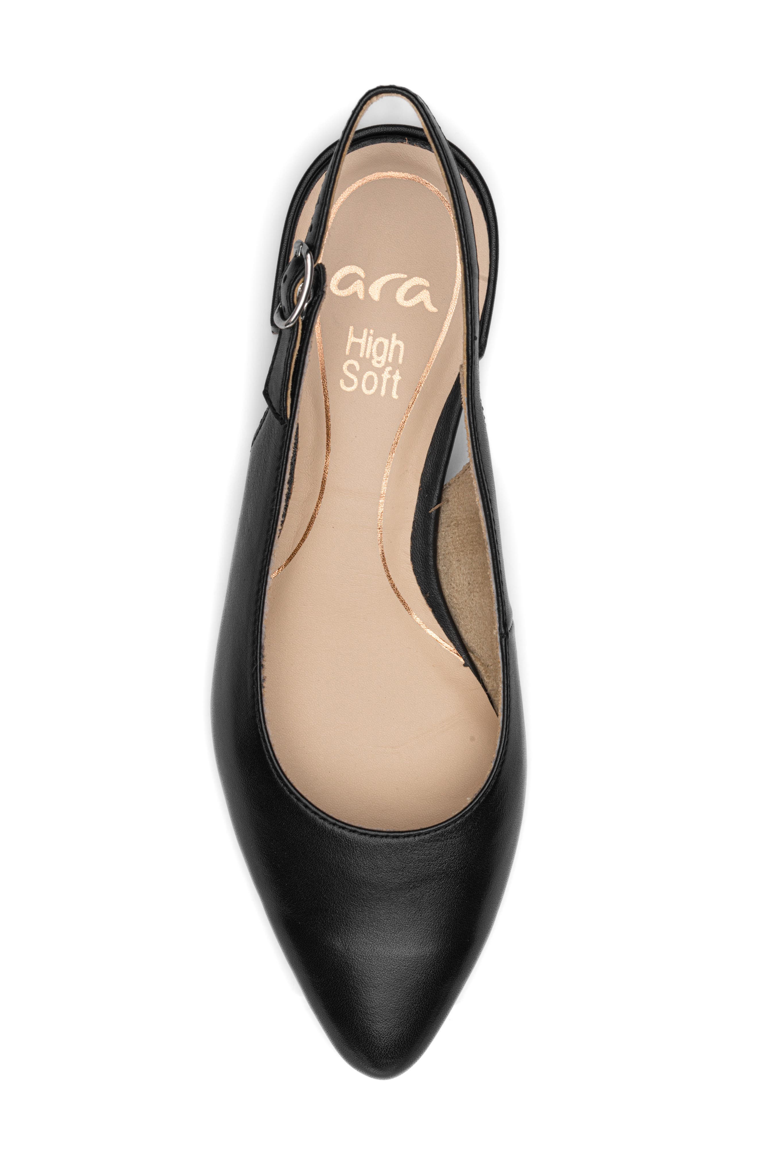 ara Pixie Slingback Pump, Alternate, color, Black