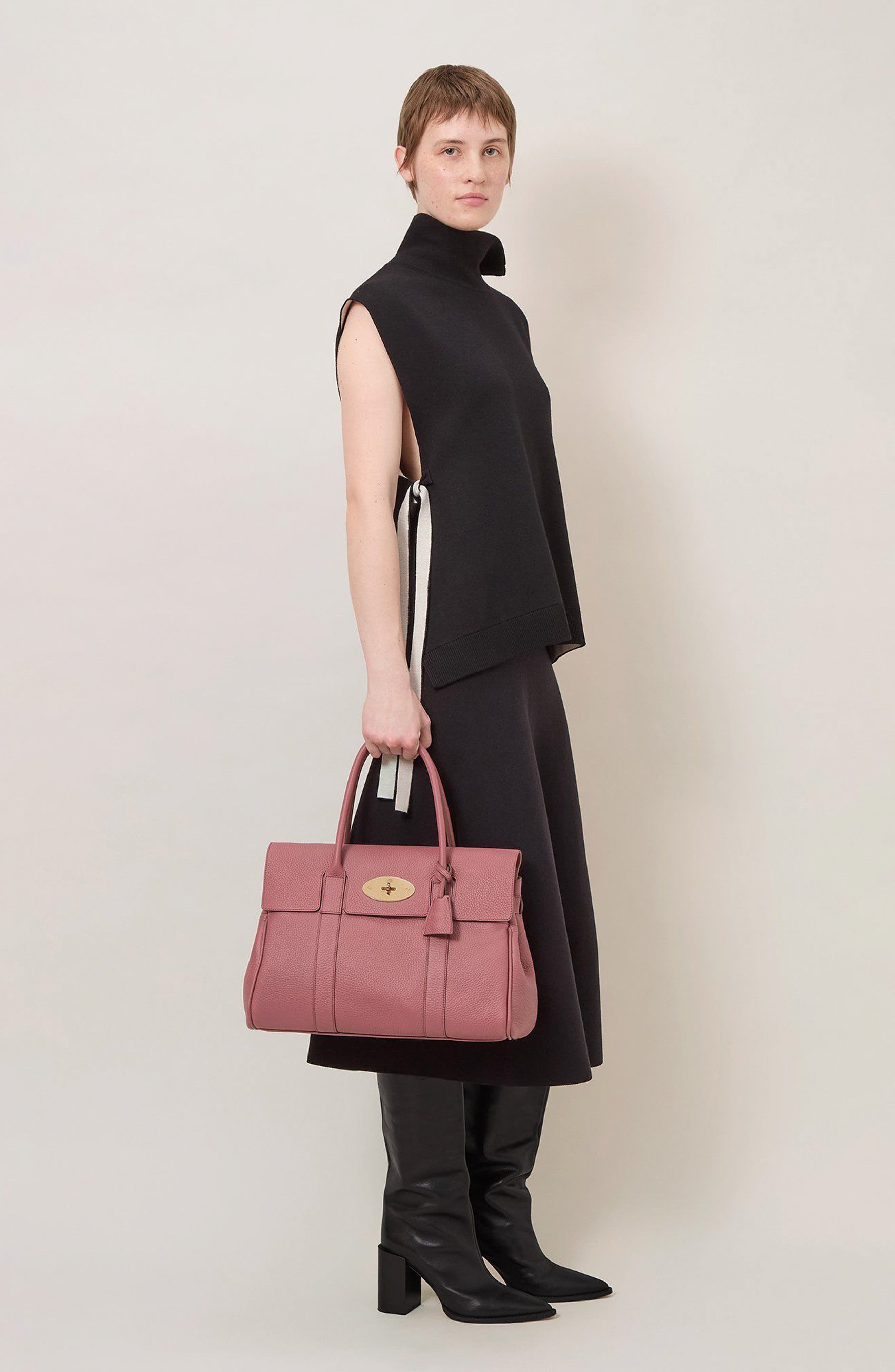 Bayswater Leather Satchel, Alternate, color, PINK SCRUMPY