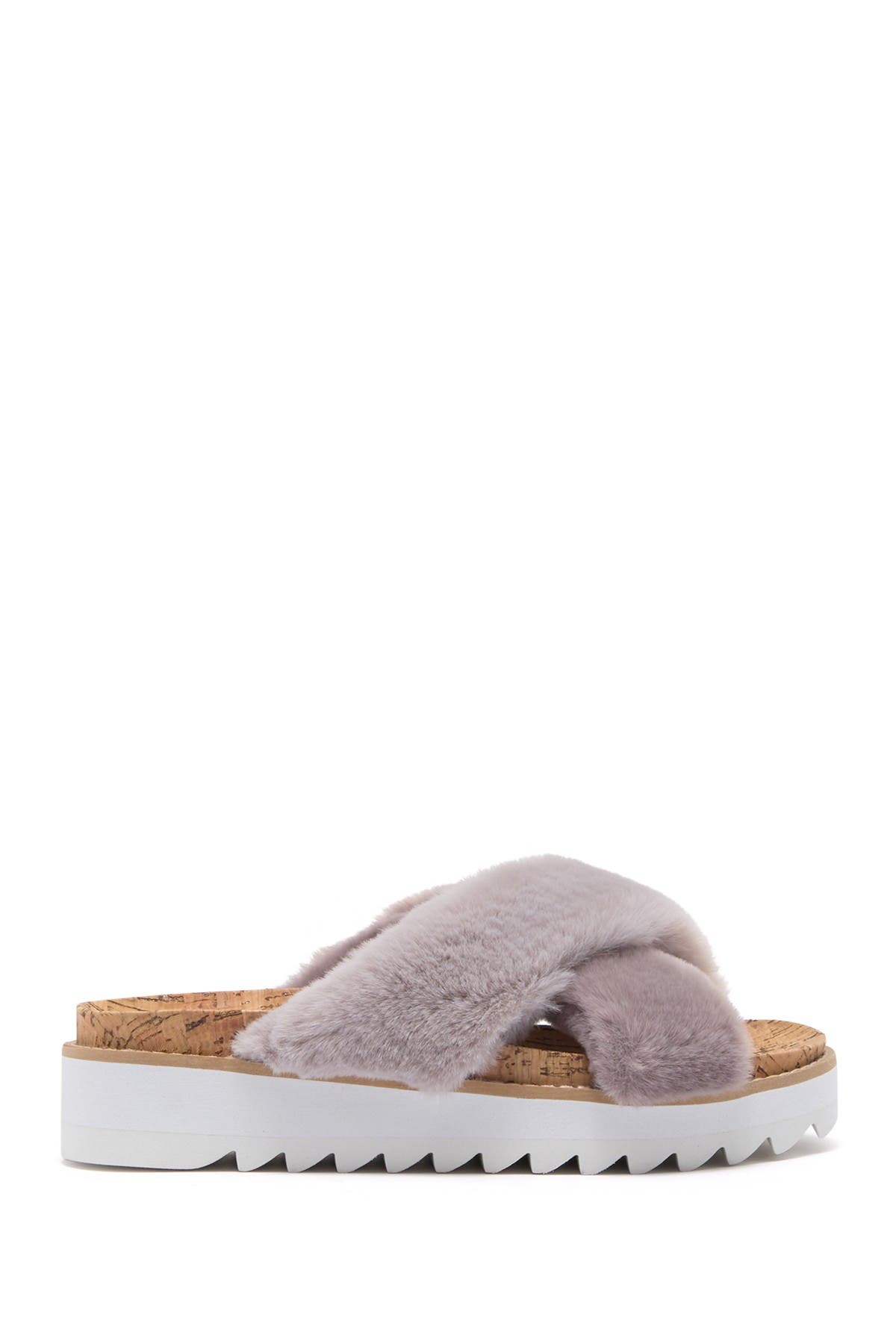 Steven New York Cado Faux Fur Sandal, Alternate, color, 