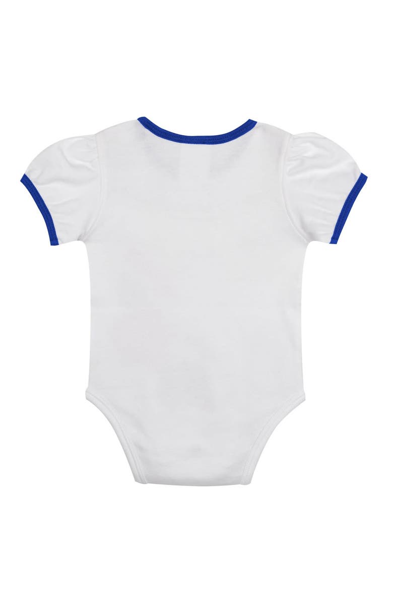 Outerstuff Newborn White/Royal Chicago Cubs Sweet Catcher 3-Piece Bodysuit, Headband and Skirt Set, Alternate, color, White