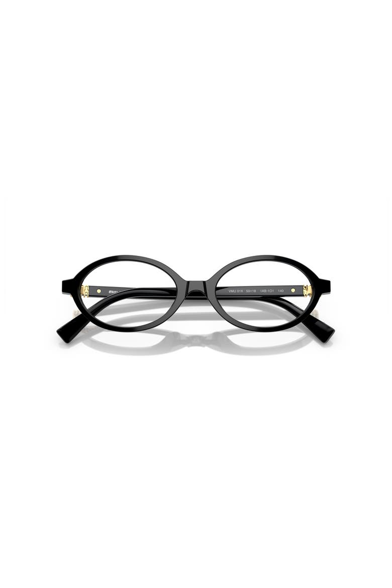 50mm Oval optical glasses, Alternate, color, Black