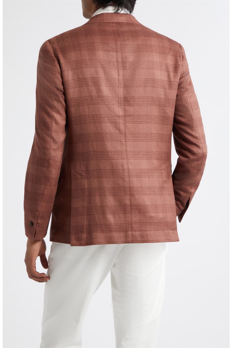 Plaid Cashmere & Silk Sport Coat, Alternate, color, 105 AMBER