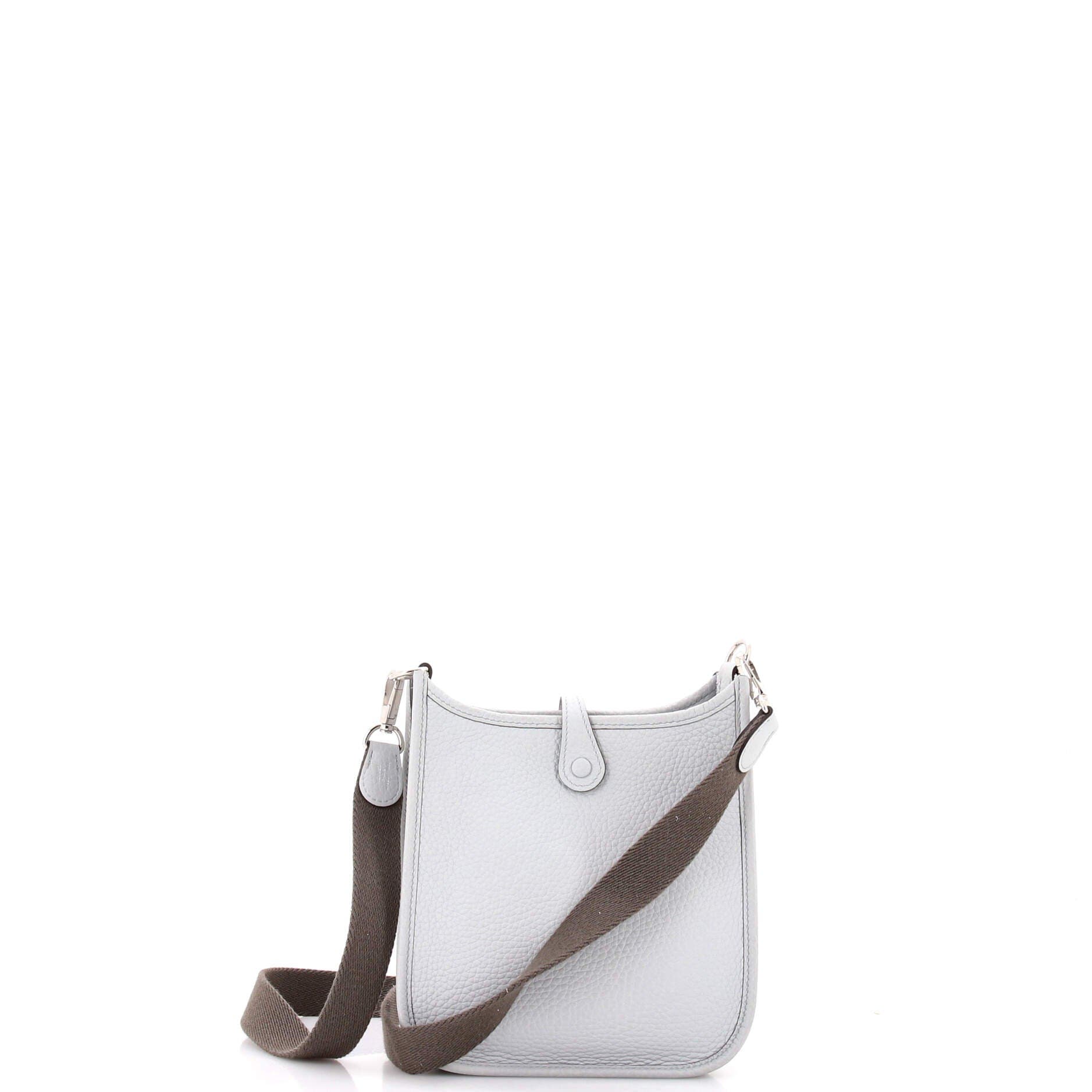 Pre-Owned Hermes Evelyne Bag Gen III Clemence TPM, Alternate, color, Bleu Pale