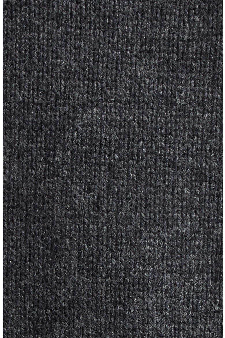 Megan Mixed Media Pullover Sweater, Alternate, color, CHARCOAL/ WHITE