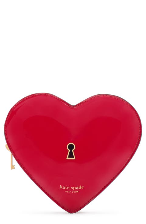 key to my heart patent leather crossbody bag