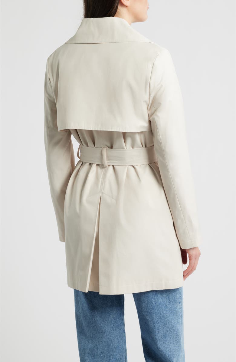 Via Spiga Water Resistant Cotton Blend Trench Coat, Alternate, color, Oyster
