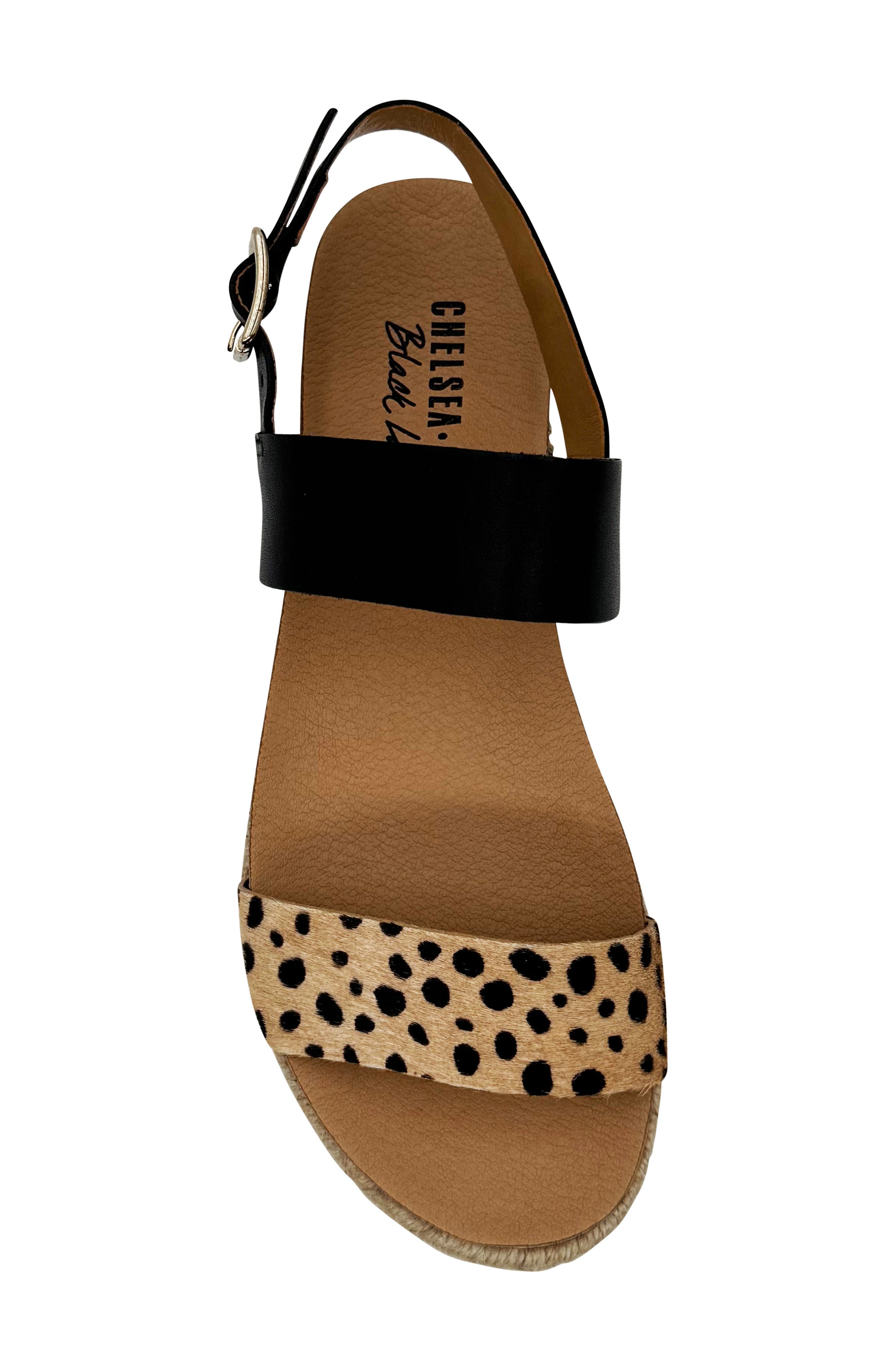 CHELSEA CREW Colby Platform Sandal, Alternate, color, Black Cheetah Leather