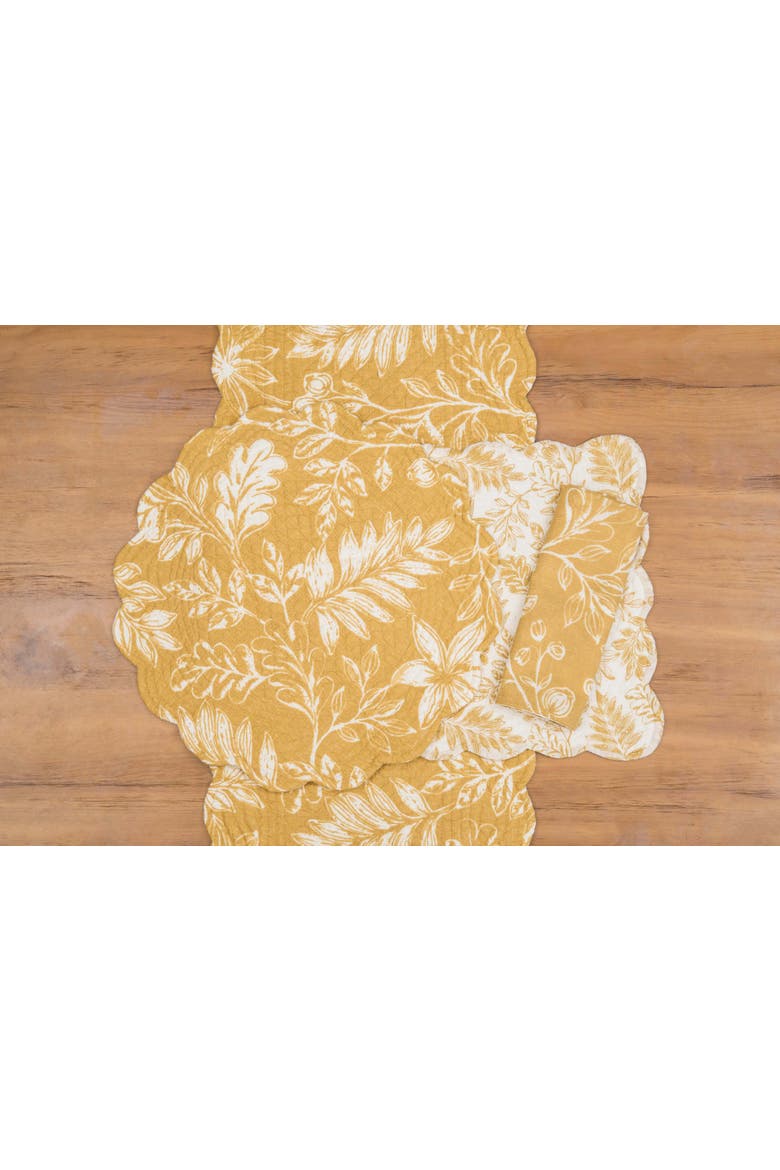Everview Gold Machine Wash Round Set of 6 Placemats 17", Alternate, color, Gold