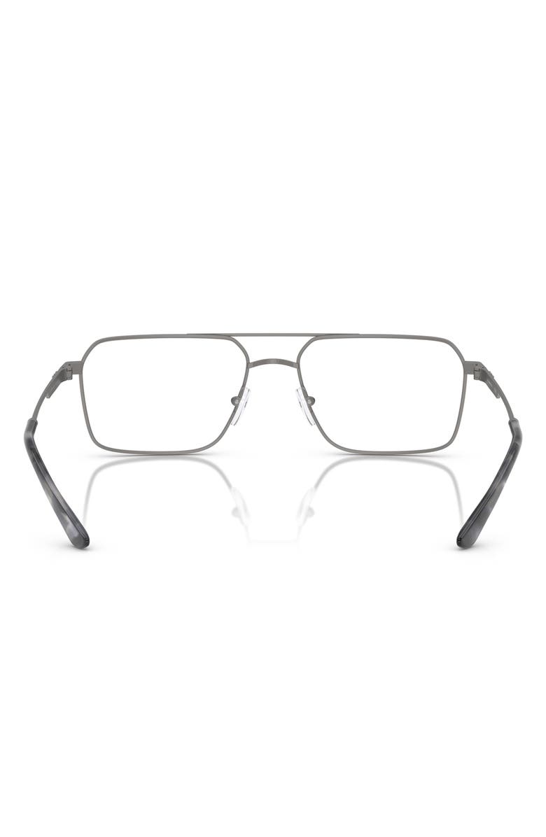 Emporio Armani 55mm Square Optical Glasses, Alternate, color, Matte Gunmetal / Demo Lens