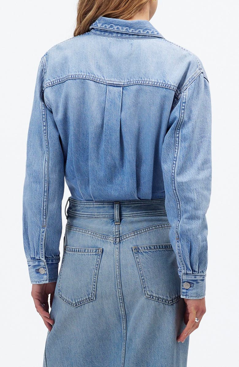 Madewell Denim Midi Shirtdress, Alternate, color, Altoona Wash