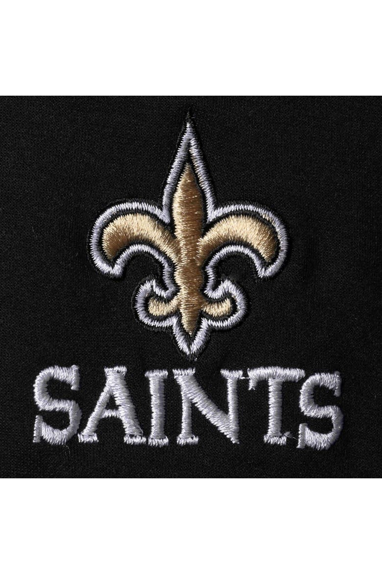Men's Dunbrooke Black New Orleans Saints Shag Tri-Blend Full-Zip Raglan Hoodie, Alternate, color, Black