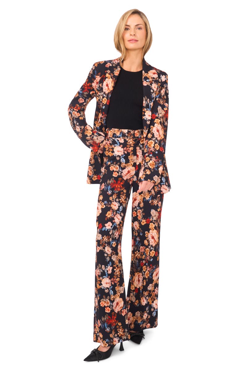 Ted Baker Floral Pants, Alternate, color, Rich Black