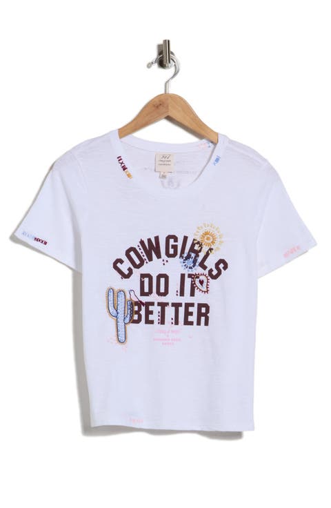 Cowgirls Do It Better Cotton Graphic T-Shirt