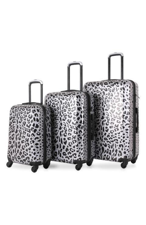 Designer Art 20-Inch Leopard Hardside Spinner Suitcase