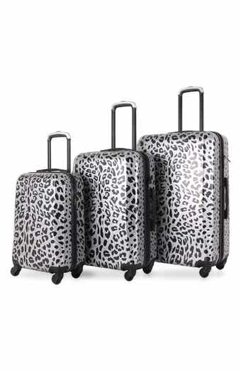 Designer Art 20-Inch Leopard Hardside Spinner Suitcase