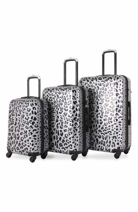 Designer Art 20-Inch Leopard Hardside Spinner Suitcase