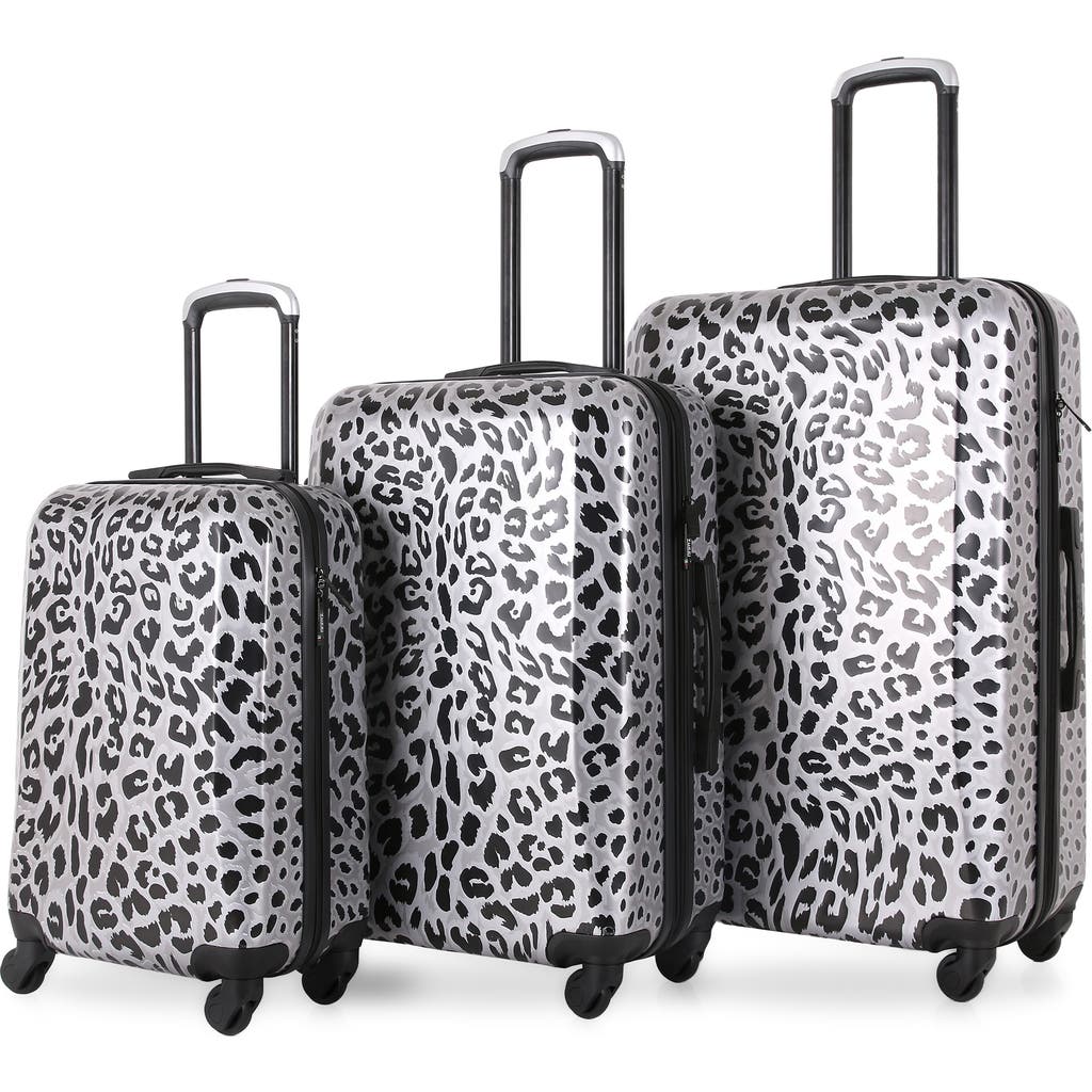 Tucci Designer Art 20-inch Leopard Hardside Spinner Suitcase In Winter Leopard
