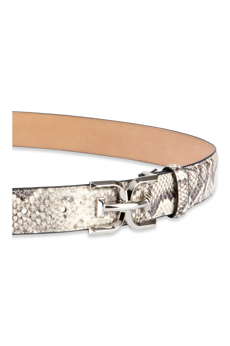 Logo Buckle Belt, Alternate, color, GREY SNAKE