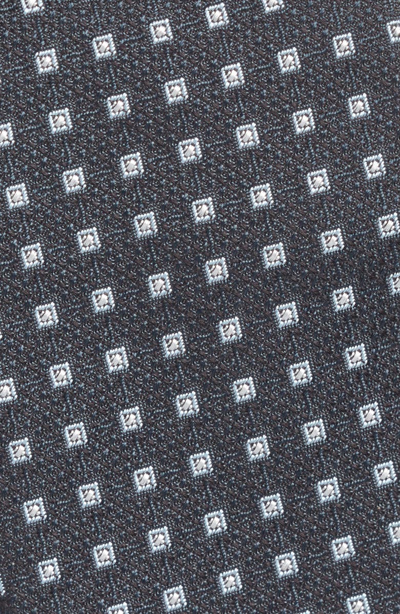 BOSS Micropattern Silk & Wool Blend Tie Treated with antimicrobial technology to keep you feeling fresh and dry, Alternate, color, Dark Blue