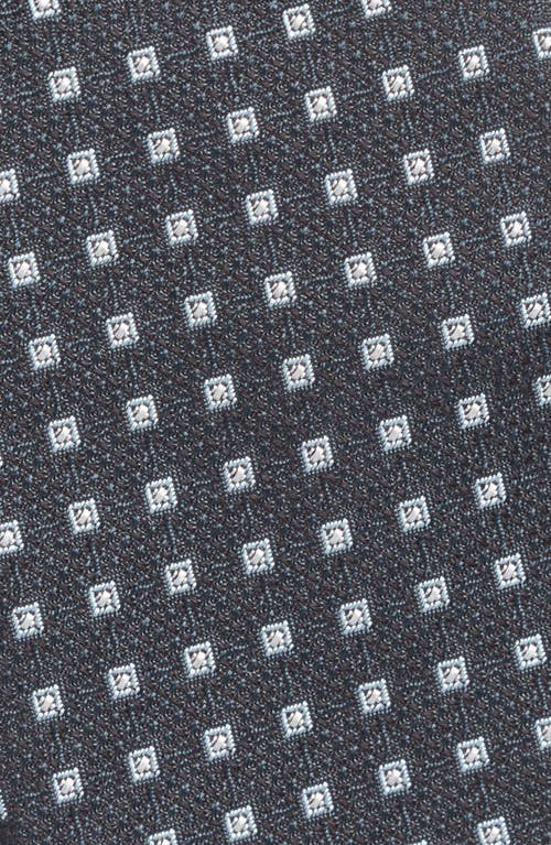 Hugo Boss Boss Micropattern Silk & Wool Blend Tie Treated With Antimicrobial Technology To Keep You Feeling Fr In Blue