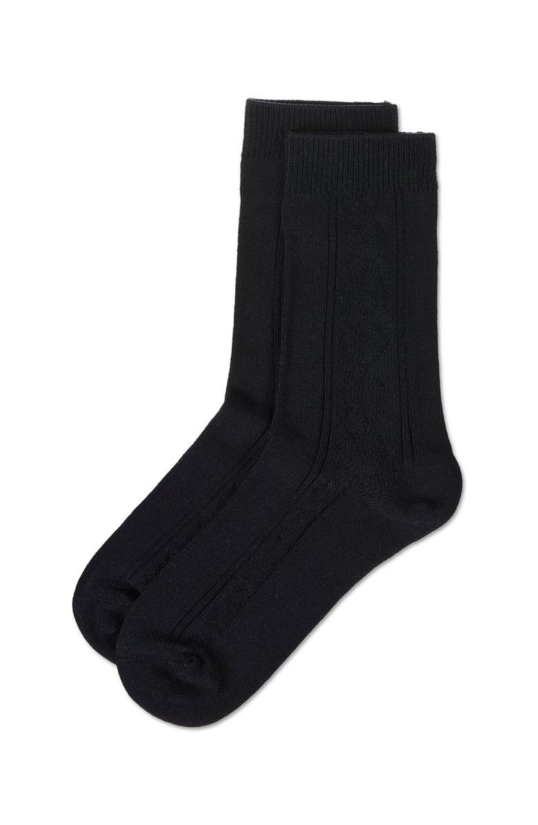 MeMoi Clocking Argyle Crew Socks, Alternate, color, Black