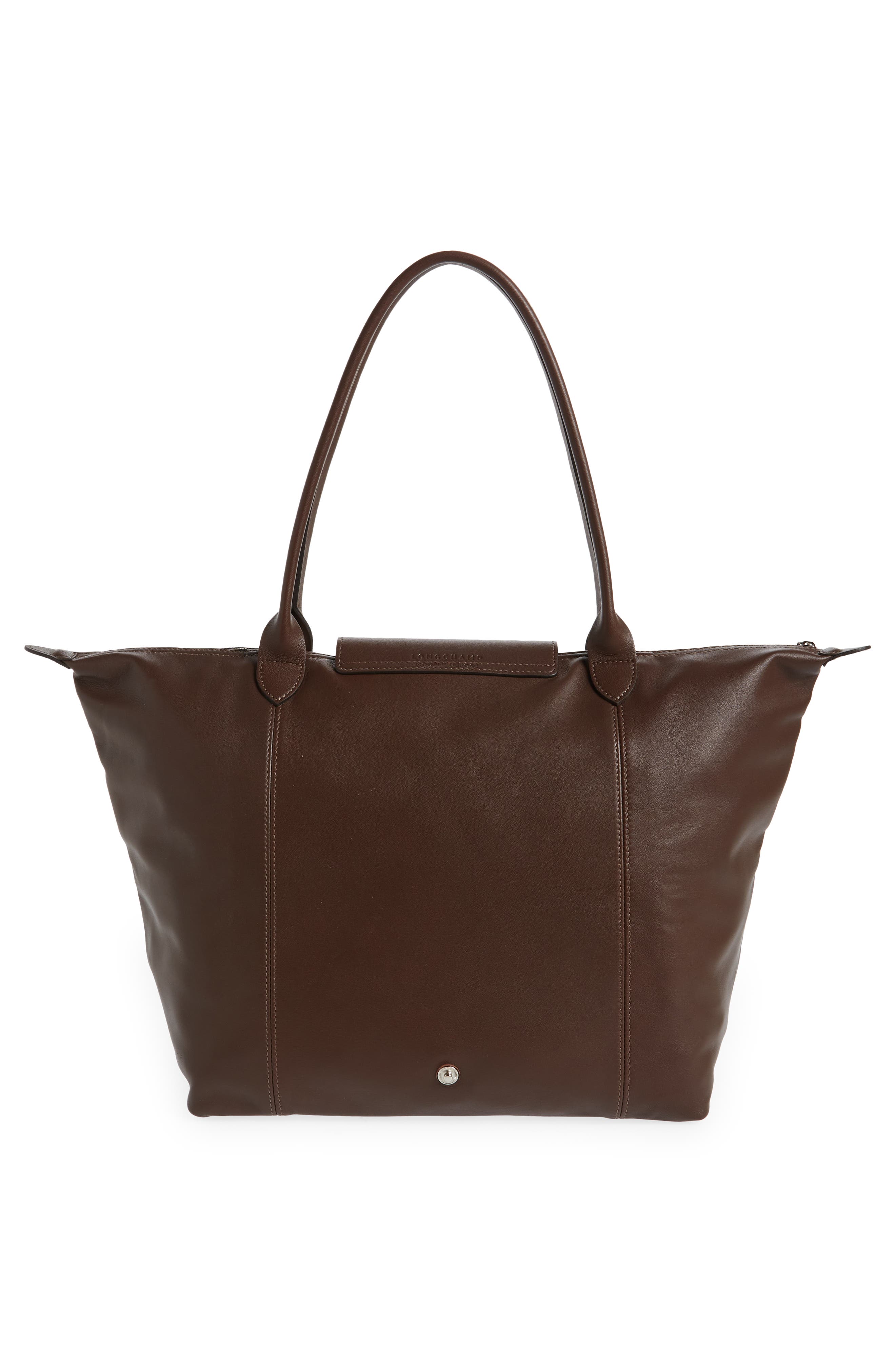 Le Pliage Cuir Leather Tote (Nordstrom Exclusive), Alternate, color, TERRA