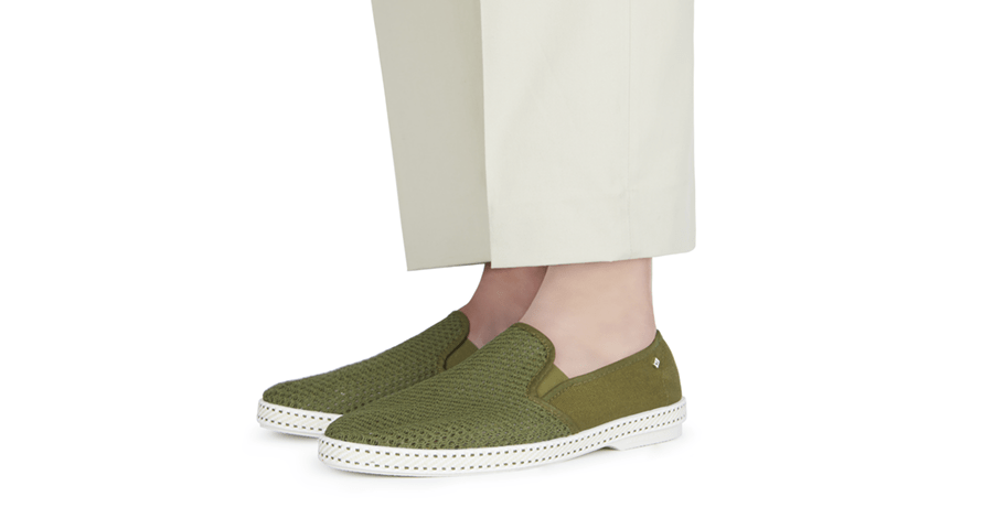 Classic Canvas & Mesh Slip-On Loafer, Alternate, color, Army green