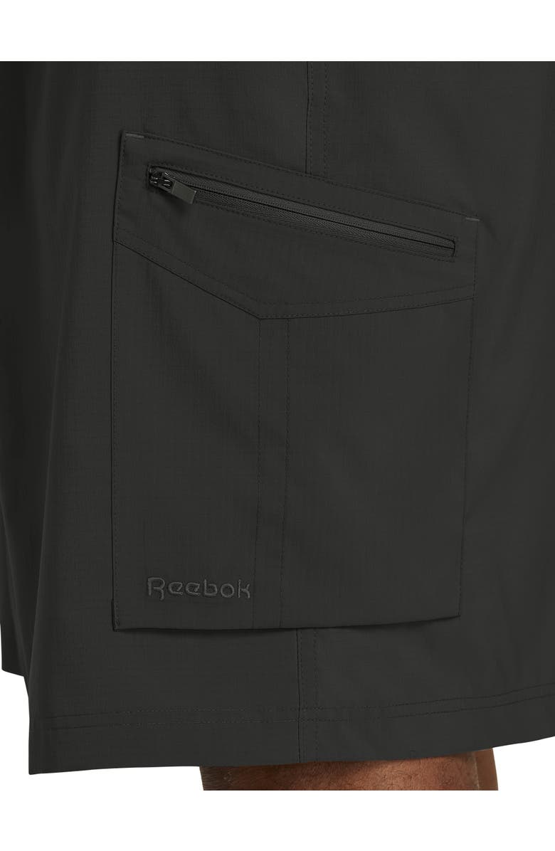 Reebok Performance Ripstop Cargo Shorts, Alternate, color, Black