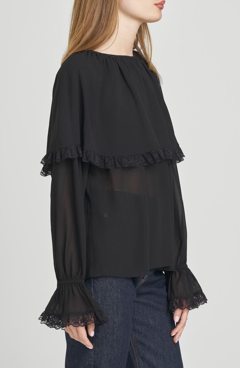 WAYF Mirabel Capelet Top, Alternate, color, Black