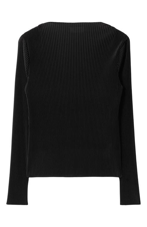 & Other Stories Pleated Top In Black