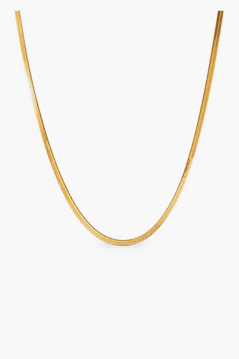Soft Herringbone Chain Necklace