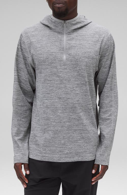 Reigning Champ Solotex® Mesh Tiebreak Performance Quarter Zip Hoodie In Gray