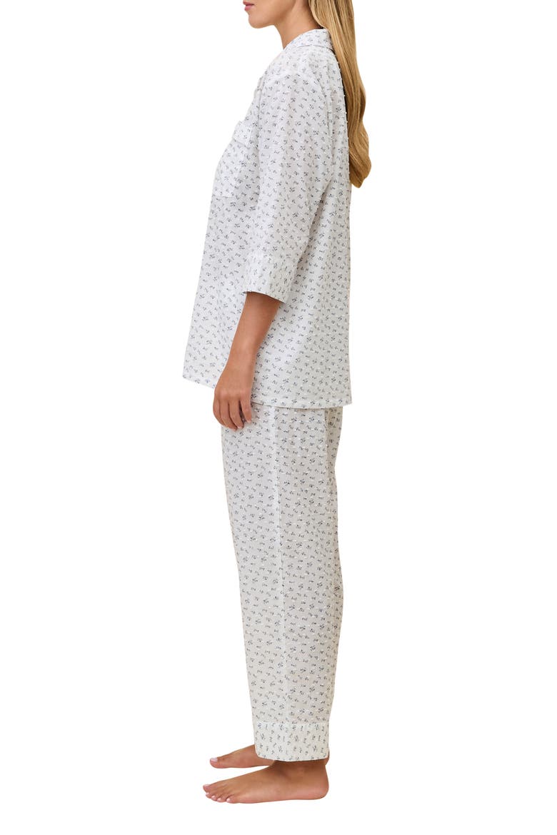 Swiss Dot Crop Pajamas, Alternate, color, ECRU