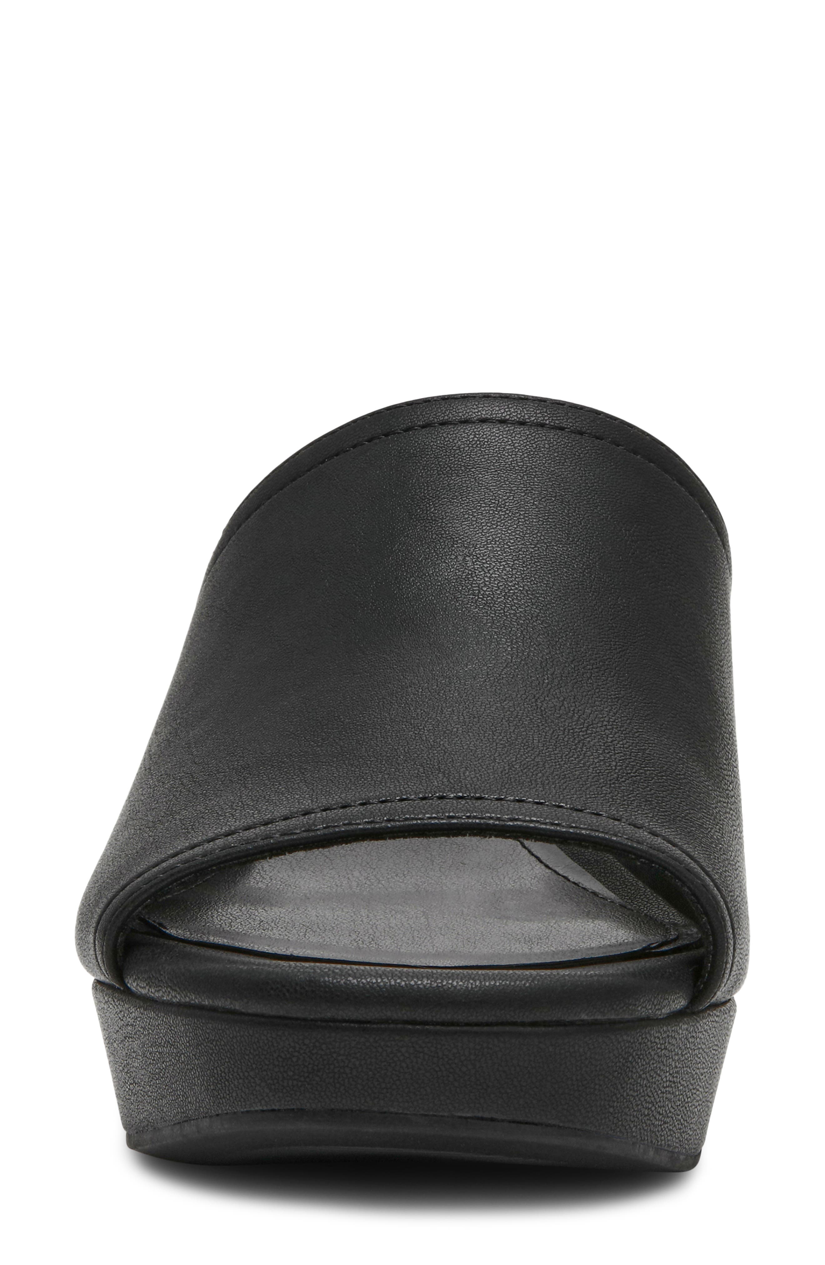 Primo Platform Slide Sandal, Alternate, color, BLACK SMOOTH