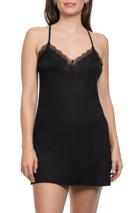 Sevilla Lace Trim Brushed Chemise