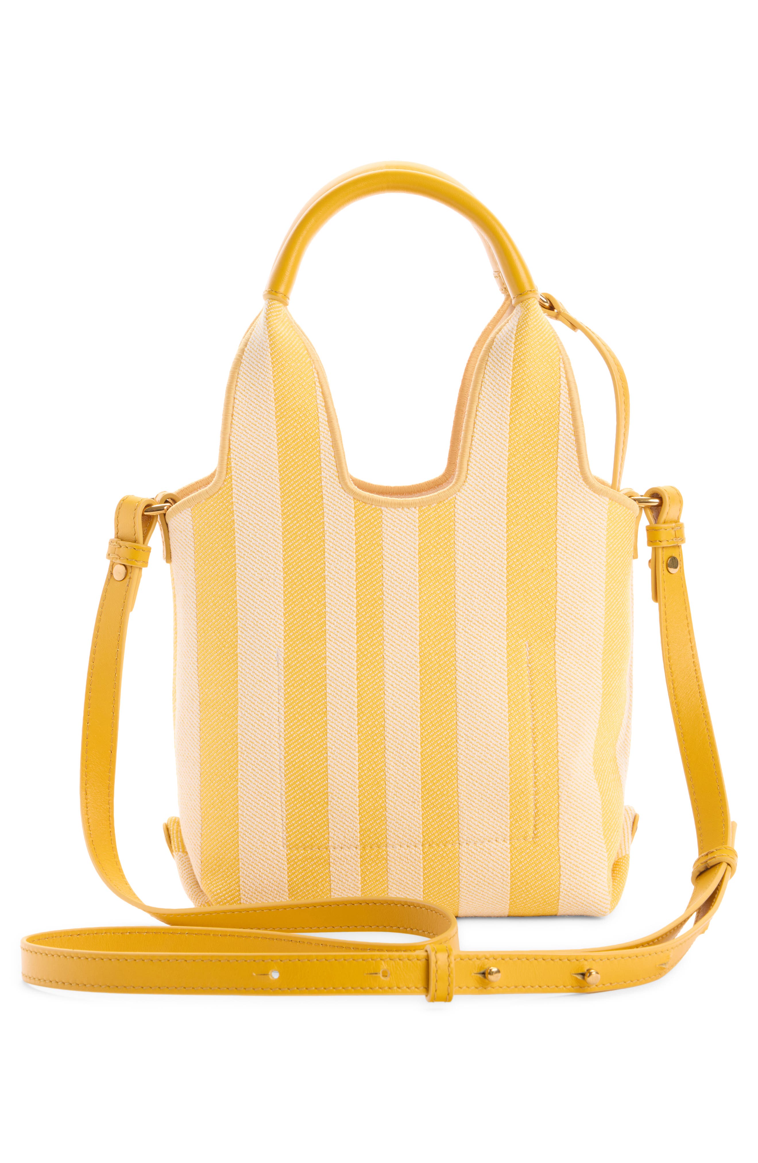 Mini Stripy Jacquard Stripe Crossbody Tote, Alternate, color, RADIANT YELLOW