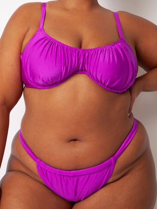 Villa Fresca Nev Bikini Swimsuit Top In Berry