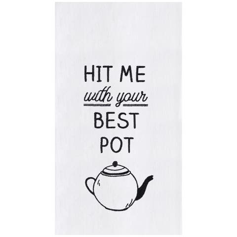 Best Tea Pot Kitchen and Bathroom Embroidered Hand Towel