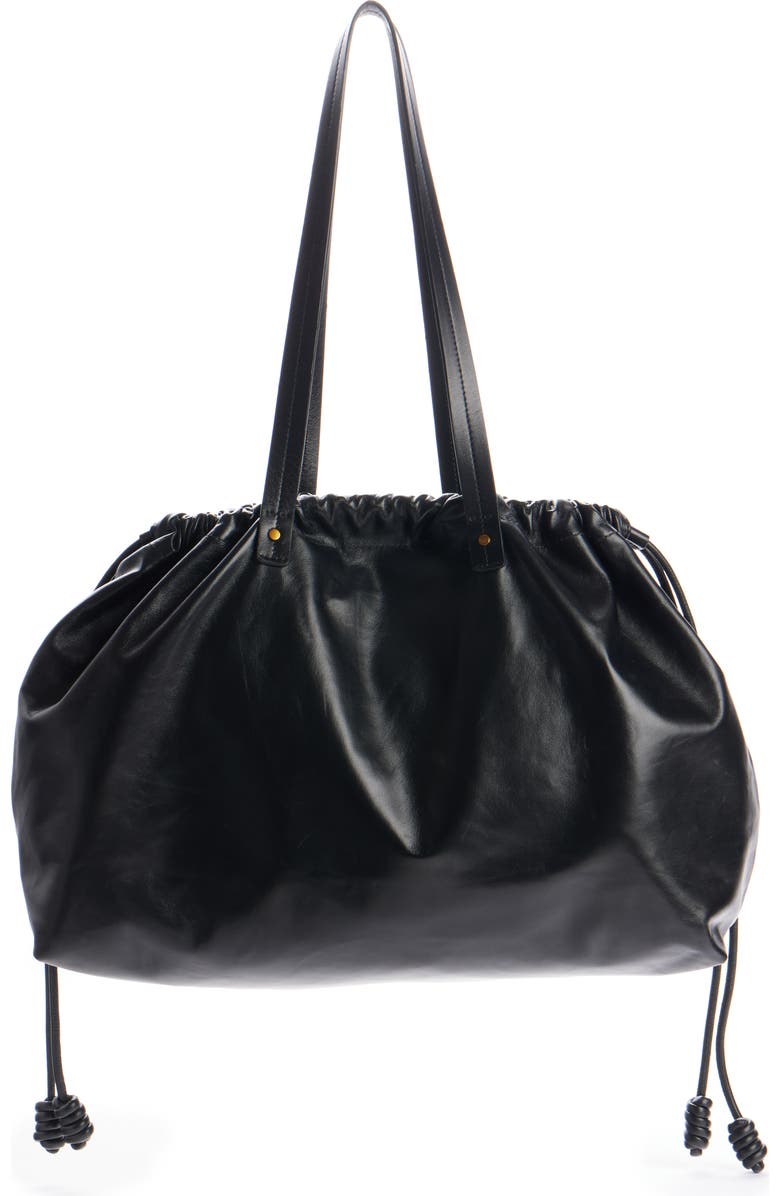 Isabel Marant Silven Leather East/West Tote, Alternate, color, Black
